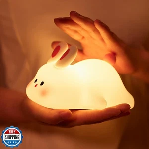 EcoCubbies Night Light for Kids, Bunny Lamp Decor, Kids NightLight with 30-Mi - Picture 1 of 5