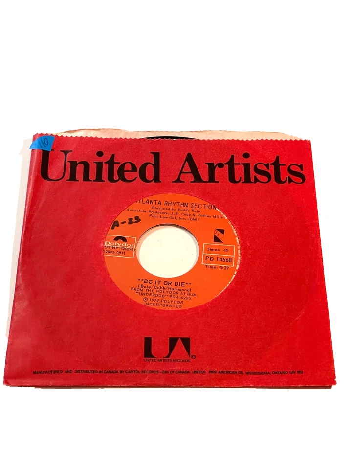 Atlanta Rhythm section- "Do it or die" & "My song " 7" 45 RPM (#110) - Image 1 of 3