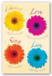 INSPIRATIONAL POSTER Dance Love Sing Live - Picture 1 of 1