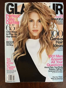 Glamour Magazine February 2014 Shakira Dual Cover 100 Best New Hair Ideas - Picture 1 of 1