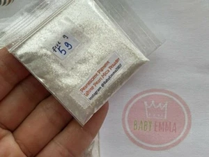 Silver Crystal White MICA Pigment (COSMETIC Grade)Colorant Pearlescent Powder-US - Picture 1 of 8