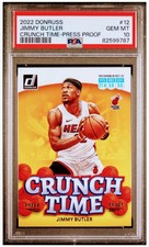 Jimmy Butler 2022-23 Donruss #12 Crunch Time Press Proof PSA10 GEM MT Miami Heat