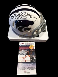 MICHAEL BISHOP Signed KANSAS STATE WILDCATS White Mini Helmet K STATE JSA QB 2 - Picture 1 of 2