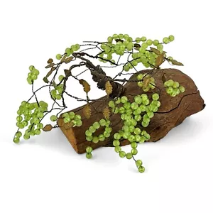 Bonsai Tree Of Life With Green Beads Copper Wire - Picture 1 of 12