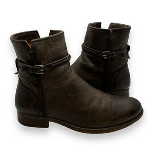 Frye Damen Melissa Naht kurze modische Stiefel schieferbraun/grau Leder Größe 7,5 - Bild 1 von 9