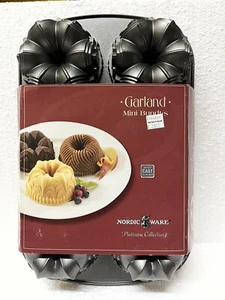 Harvest Garland Mini Cast Aluminum Bundt Pan By Nordic Ware New - Picture 1 of 2