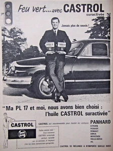 PUBLICITÉ DE PRESSE 1960 L'HUILE CASTROL SURACTIVÉE - PANHARD - ADVERTISING - Imagen 1 de 1