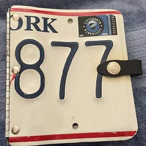 Recycled New York License Plate Little Earth Road trip Journal log note book - Picture 1 of 3