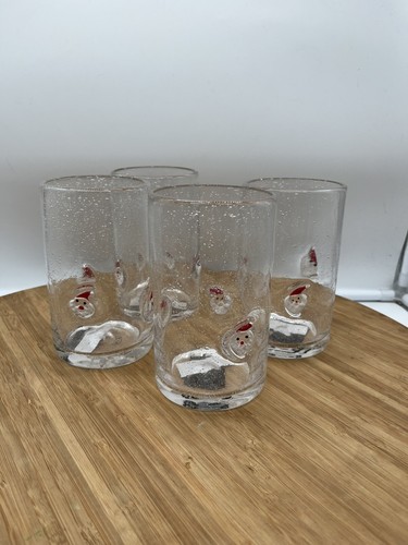 Anthropologie Dupe Christmas Santa Whiskey Glass Cups NEW Tik Tok Viral Set 4