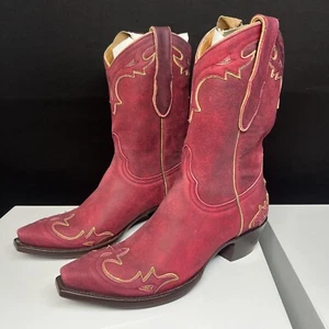 The Old Gringo Women’s Leather Red Burgundy Cowboy Boots Size 7.5 B - Worn Once! - Picture 1 of 18