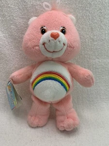 2002 Care Bear rosa Regenbogen Cheer Bear Plüsch 7 Zoll mit Etikett - Bild 1 von 14