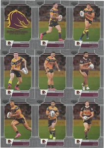 2020 Nrl Elite Silver Special Parallel Team Set BRONCOS (9 Cards) - Picture 1 of 1