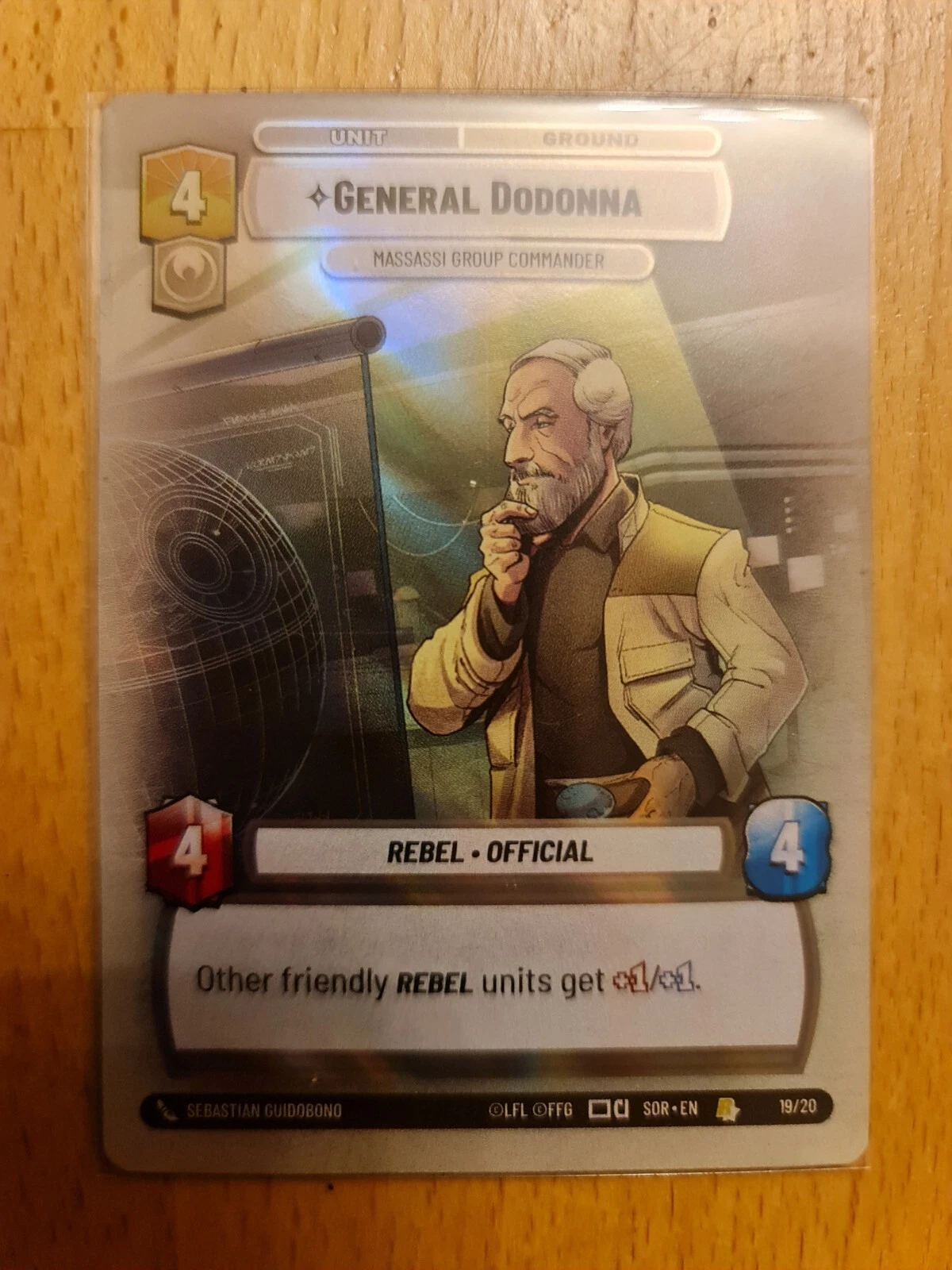 Star Wars Unlimited General Dodonna FOIL OP Spark of Rebellion SOR 19/20 SWU Rar