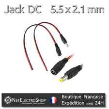 Câbles d'alimentation Jack DC connecteur Mâle / Femelle 5.5 x 2.1mm