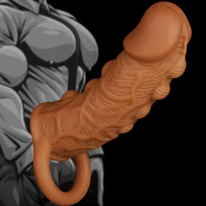 Big Men Male Cock Girth Enlarger Enhancer Penis Extension Extender Sheath-Sleeve - Picture 1 of 9