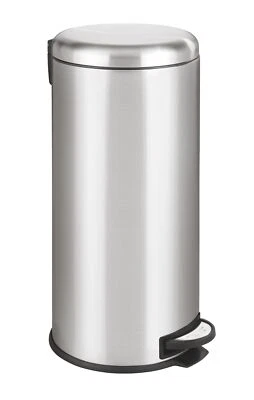 WENKO Tret Müll Eimer LEMAN Abfall Edelstahl 30L mit Absenkautomatik WC Kosmetik - Bild 1 von 3