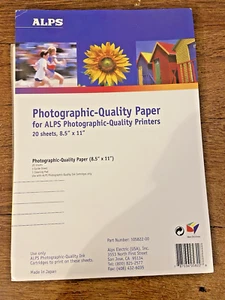 Alps MD Foto Qualitätspapier 8,5" x 11" 20 Blatt - Bild 1 von 3