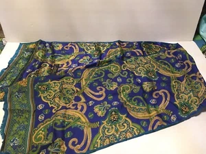 Oscar de la Renta 11”x52 Vtg Multicolor Silk Paisley Scarf Japan - Picture 1 of 8