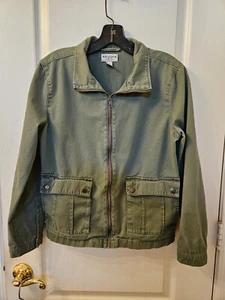 Arizona Jeans Mujer Chaqueta Algodón Verde Cremallera Mangas Largas Talla Pequeña - Imagen 1 de 15