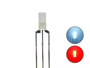 DUO LED 3mm bicolor kaltweiß rot Lichtwechsel Loks DIGITAL LEDs 10 Stück S824 - Bild 1 von 4