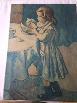Pablo Picasso "Le Gourmet" Pintura al Óleo Pintada a Mano Reproducción 14,5 X 20. Foto 1 de 4