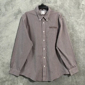 Brooks Brothers Mens Dress Shirt Size XL Regent 1818 Red Plum Cotton Non-Iron - Picture 1 of 13