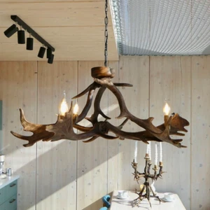 Real Low Ceiling Antler Chandelier for 3 Lights - Picture 1 of 12