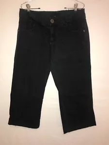 HURLEY BOOTCUT Black jeans size 9 womens capri 20 length - Picture 1 of 5