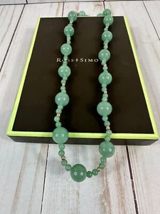 Ross-Simons 4-9mm Jade Bead Graduated Necklace With 14k Clasp And Beads - Picture 1 of 9
