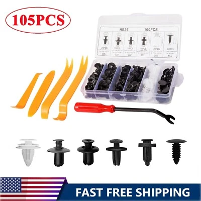 For Toyota Fixing Fastener Kit car Bumper Fender Liner Push Type Retainer Clips - Image 1 of 4
