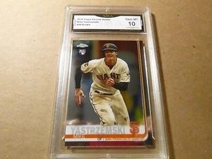 MIKE YASTRZEMSKI GIANTS 2019 TOPPS CHROME UPDATE ROOKIE RC # 49 GRADO 10 L@@K - Foto 1 di 2