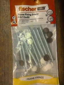 fischer frame fixing screw FFS7.5 x 92 pack of 10 art no.530734 free UK postage. - Picture 1 of 3