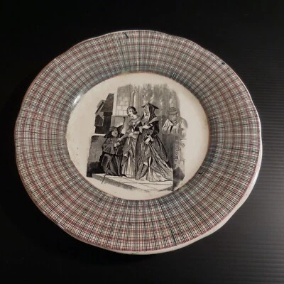 Teller Flach Original Mittelalter Handarbeit Hand- Keramik Steingut Single Italy - Bild 1 von 4