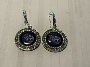 Tennessee Titans NFL Fashion Dangle Rhinestone Earrings NEW - Picture 1 of 3