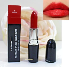 MAC Lustreglass Lipstick - 557 Flustered - Full Size New In Box - Free Shipping - Picture 1 of 4