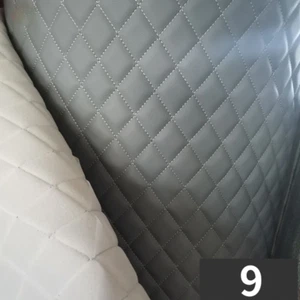 UK STOCK DIY Car Interior Faux Leather Fabric Sponge Quilted Embroidery Material - Picture 1 of 17