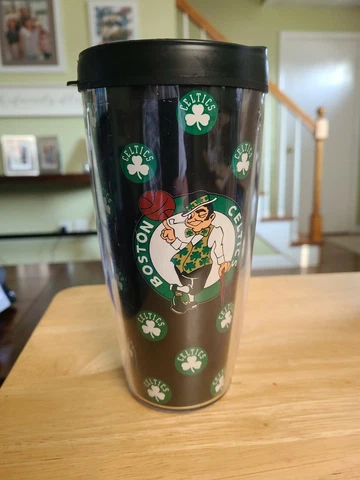 Signature Brand Boston Celtics Double Wall Tumbler With Lifetime Mfg Warranty Cover