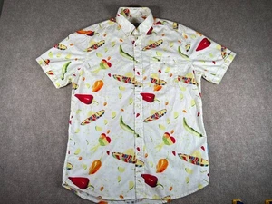 Camicia uomo Huntington Beach Club piccola con bottoni manica corta, lime + peperoni - Foto 1 di 9