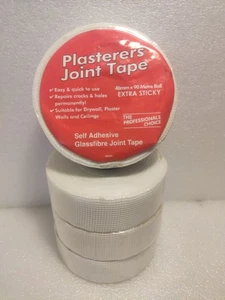 Cinta para juntas de yeso 90mx48mm autoadhesiva fibra de vidrio 4 rollos - Imagen 1 de 4