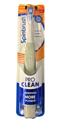 Spinbrush Pro Clean Electric Toothbrush Medium Battery Powered Sage Green - Image 1 of 2