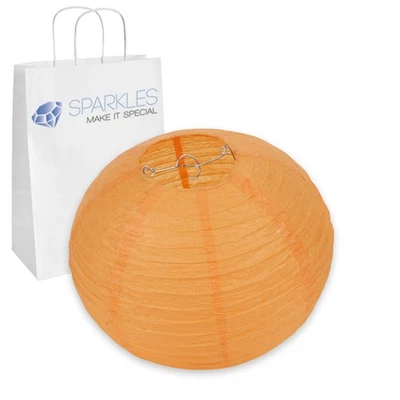 Linterna de papel china de 8 pulgadas 25 piezas - naranja - boda fiesta evento iw Foto 1 de 4