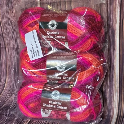 Hilo Carisma Loops & Threads "Bright Pop" 3 Madejas Rosa Caliente Naranja Descatalogado Foto 1 de 3
