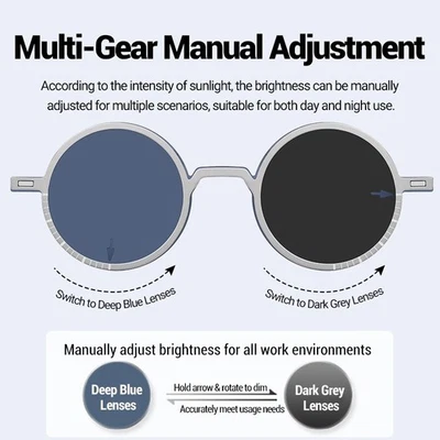 Sunglasses Adjustable ND Lens Polarized Myopia-Prescription Magnetic Clip-On - Image 1 of 4