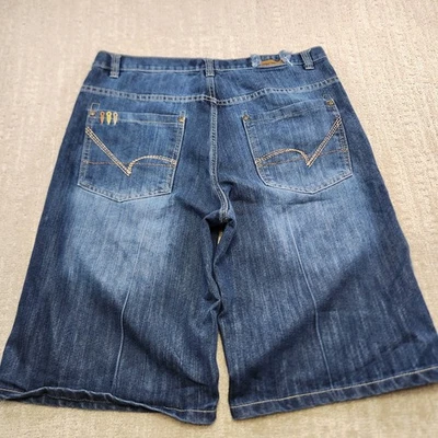 Pantalones Cortos Sueltos De Colección Y2K Hombres 36 Bordados Carpintero Pierna Ancha Patinador Pantalones Cortos Jean Foto 1 de 4