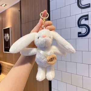 Plush Satchel Bunny Keychain - Picture 1 of 13