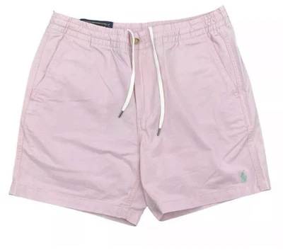 NWT Polo Ralph Lauren Men's XL Pink Classic Fit 6”Elastic Waist Chino Shorts - Image 1 of 3