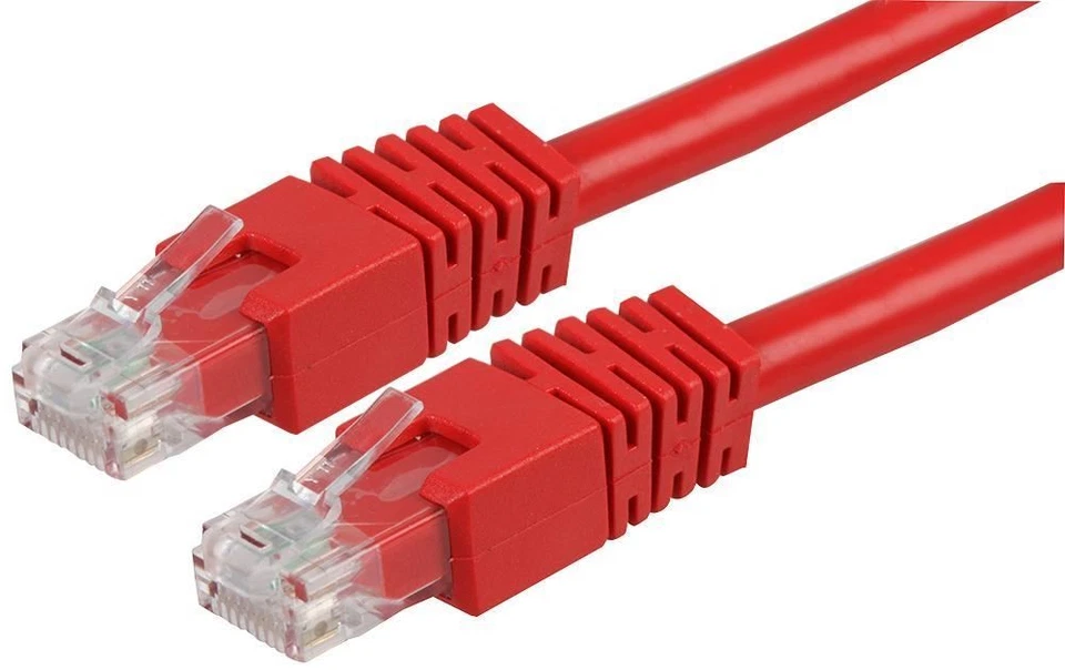 PRO SIGNAL - Kabel Ethernet Patch RJ45 Male ke Male Cat6 UTP, 0.2m Merah - Image 1 of 1