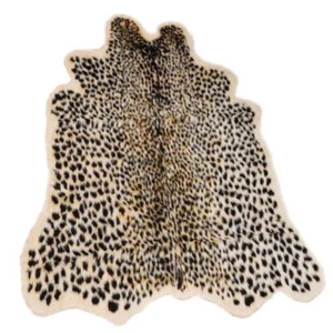 Leopard Print Rug, Faux Cowhide Cheetah Skin Rug Animal Printed Area Rug Carp... - Picture 1 of 6