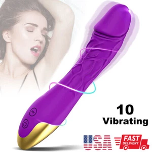 Sex Toys for Women Rechargeable G spot Clit Vibrator Dildo Massager Adult Gifts - Picture 1 of 12
