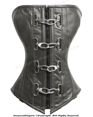 Corsé de entrenamiento de cintura deshuesada doble de acero resistente 24 sobre busto #9042-LE Foto 1 de 4